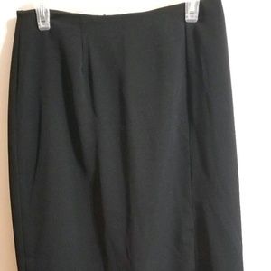 Maurices Long Black Skirt Straight Side Split D7-E